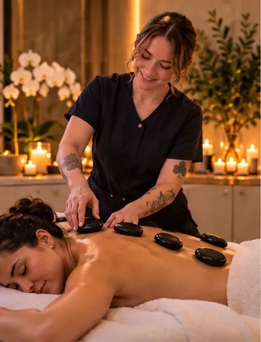 Hot stone massage at home